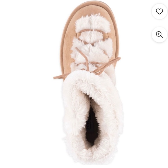 NIB! Portland boot co. women’s size 11 suede/faux fur boot tan/natural winter - Picture 7 of 9